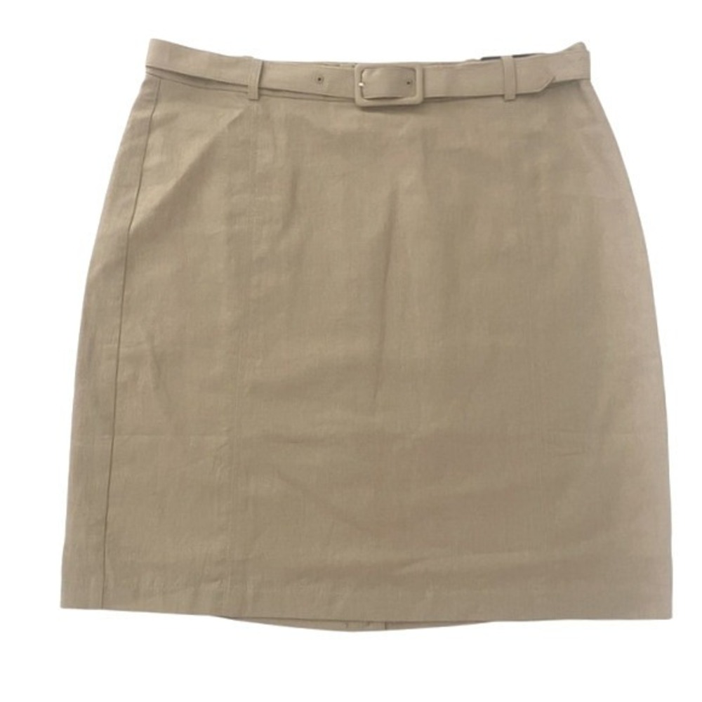 Banana Republic Linen Belted Tan Lined Mini Skirt Women's 10
